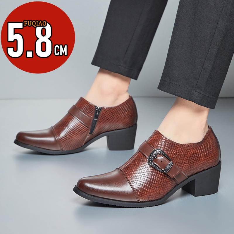 Men'S Fashion Formal - Zapatos de cuero de tacón alto