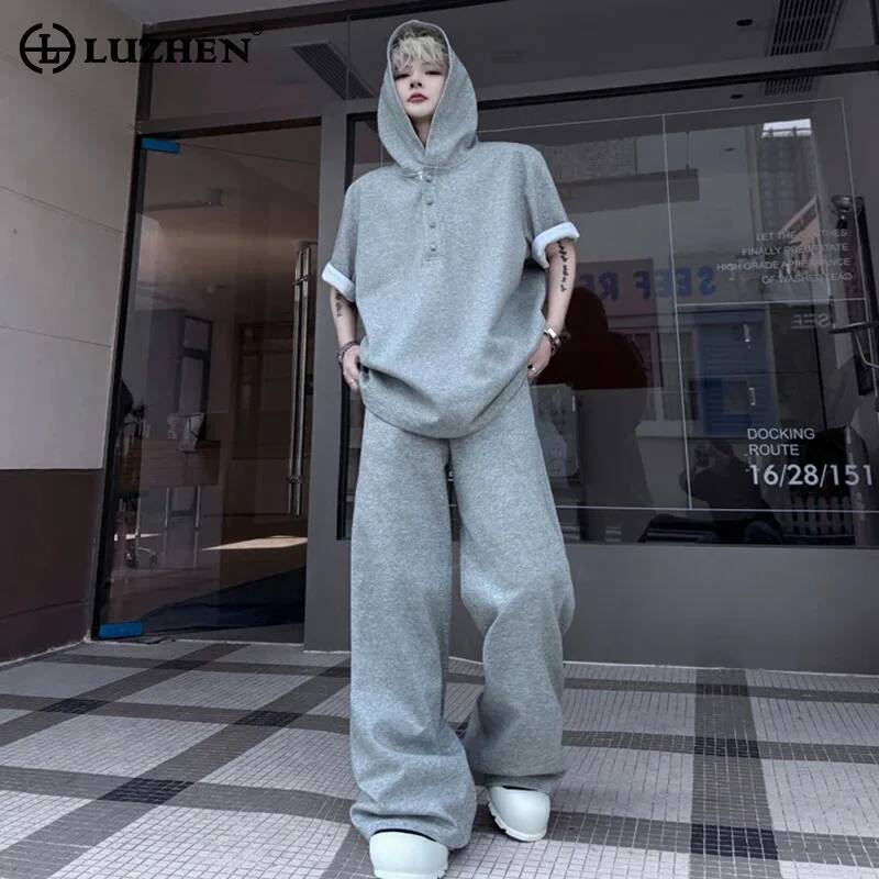 Men'S Fashion Loose Pants - LUZHEN Conjunto de Dos Piezas Original:
