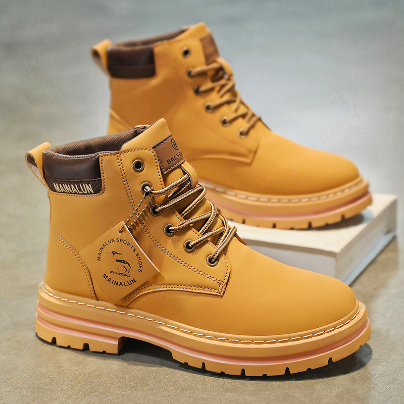 Mens Fashion Chinos - Botas altas clásicas para hombre, botas