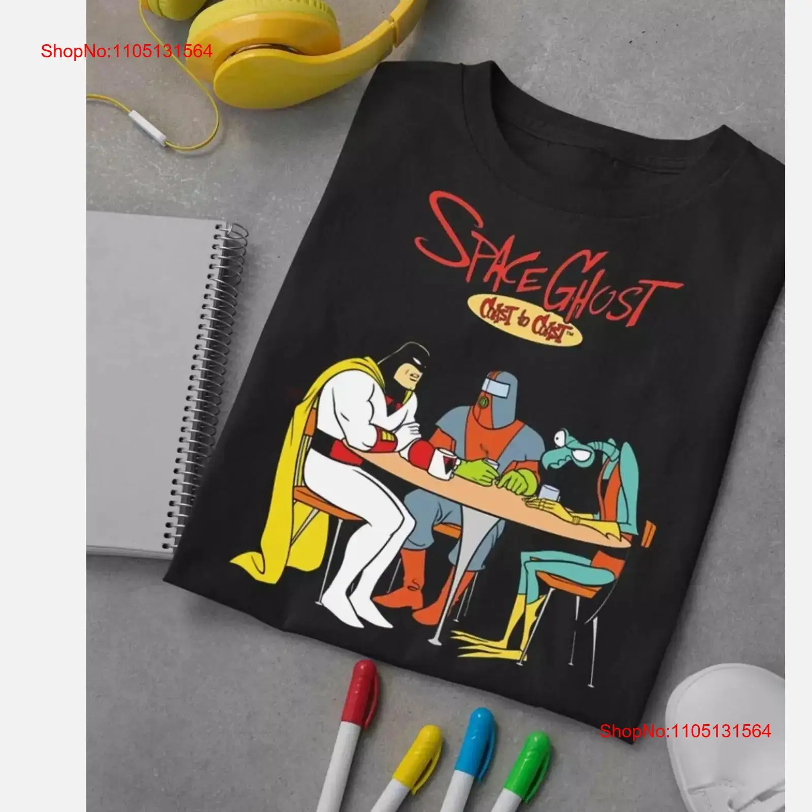 Mens Fashion Black Shirt - NUEVA camiseta Space Ghost Coast to