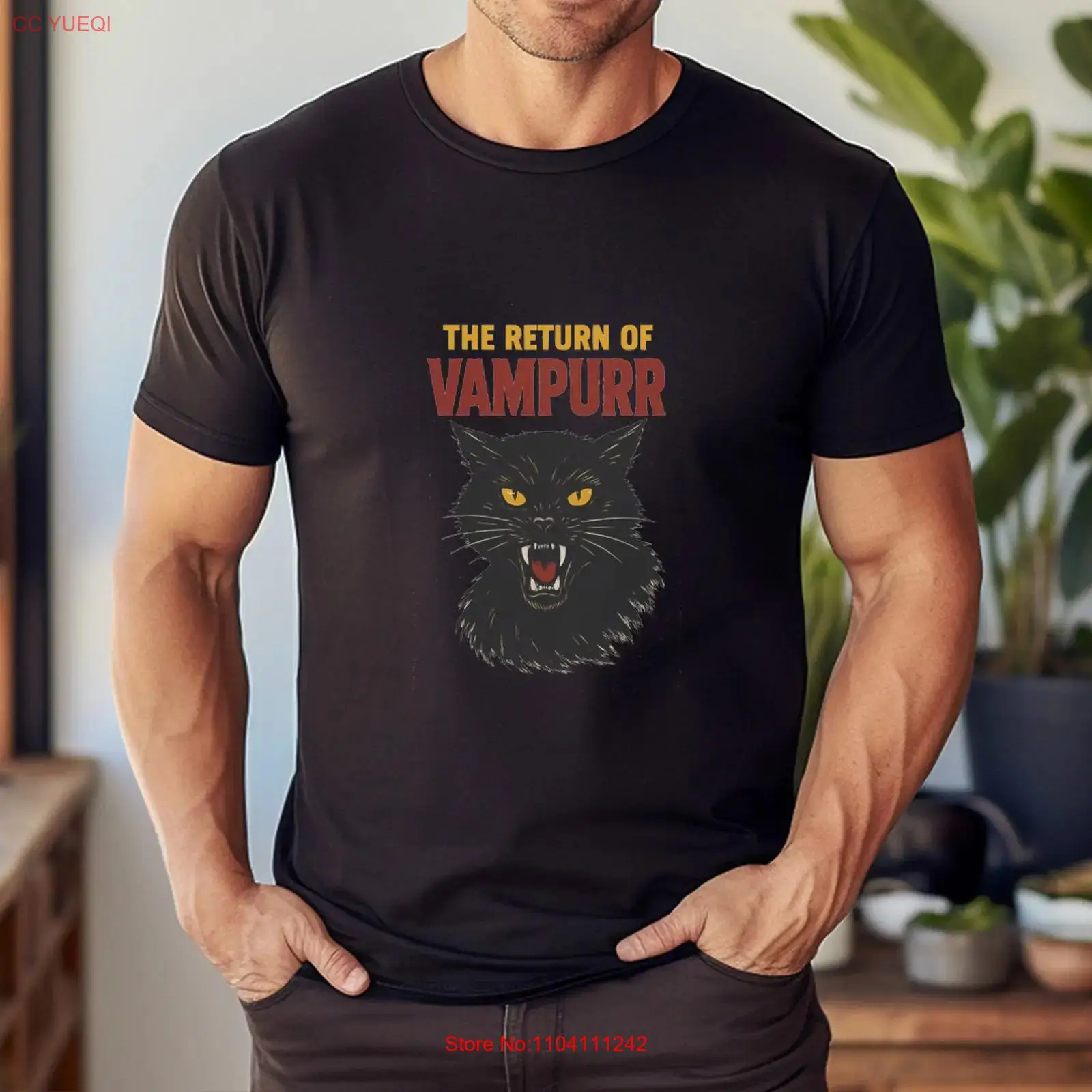 Mens Fashion Black Shirt - Camiseta The Return Of Vampurr Black