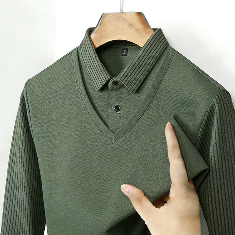 Mens Fashion Casual - Camisa de Hombre con Cuello en