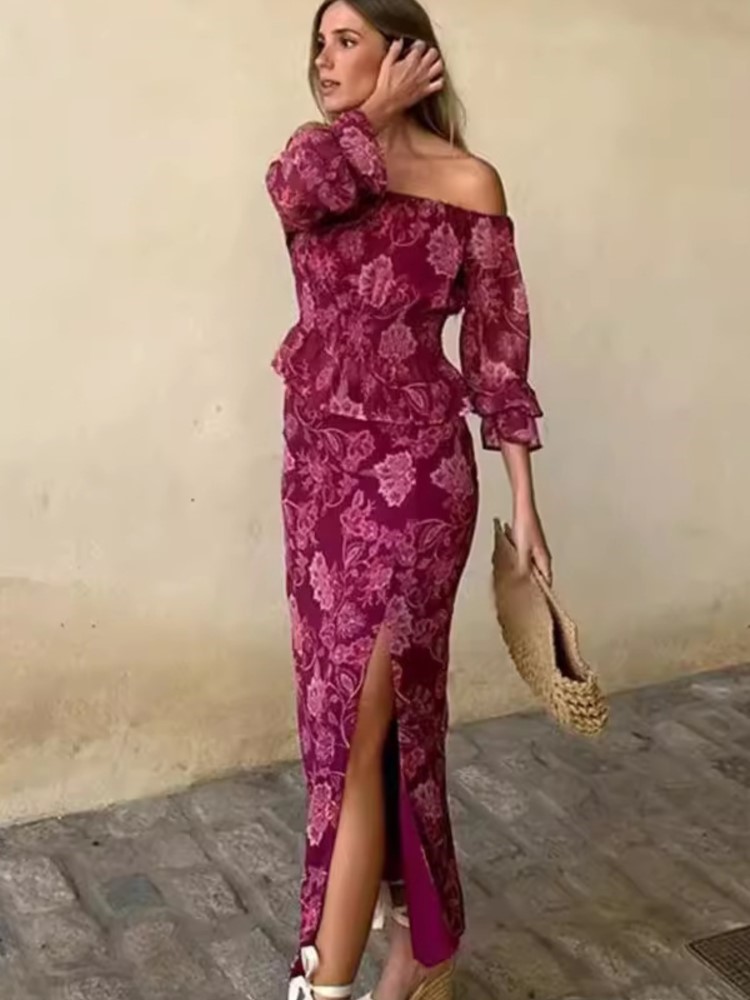 Men'S Fashion Line - Conjunto de dos piezas con estampado