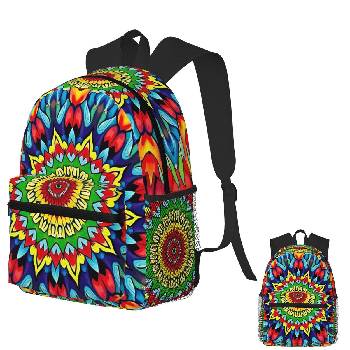 Men'S Fashion 1960S - Vibrante Trippy Mandala Mochila de estilo