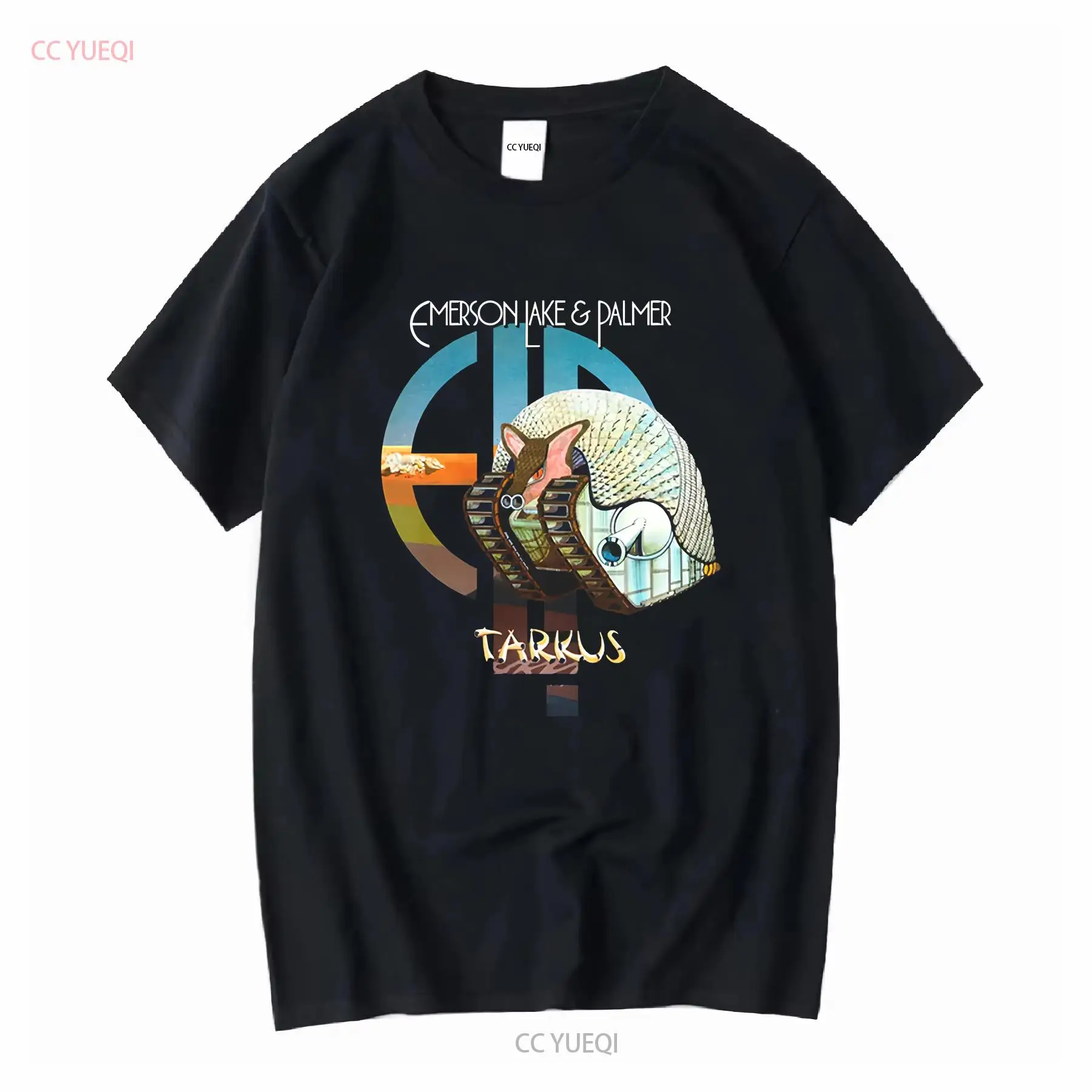 Mens Fashion Black Shirt - Camiseta Tarkus ELP Emerson Lake and
