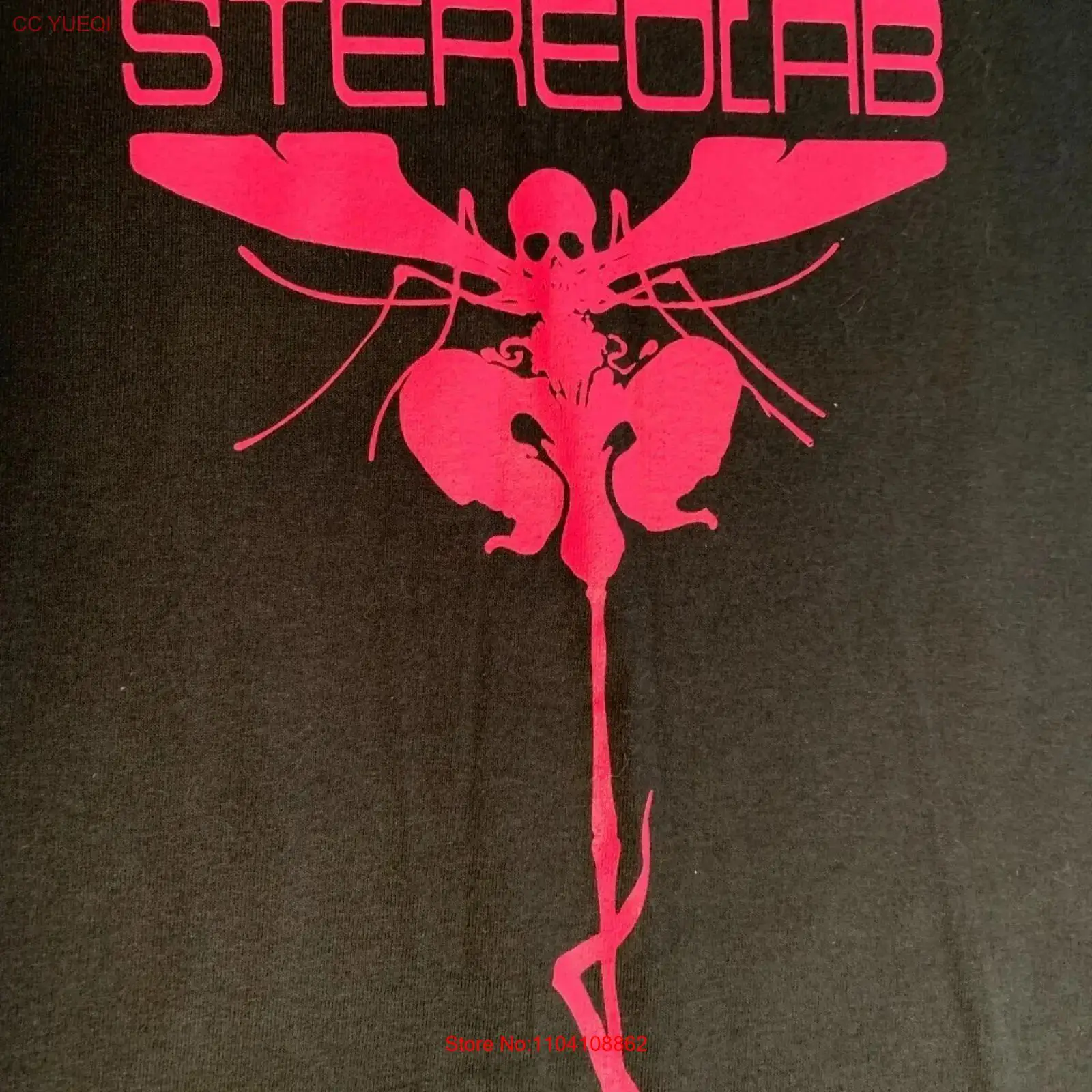 Mens Fashion Black Shirt - Camiseta Vintage Stereolab de algodón negro