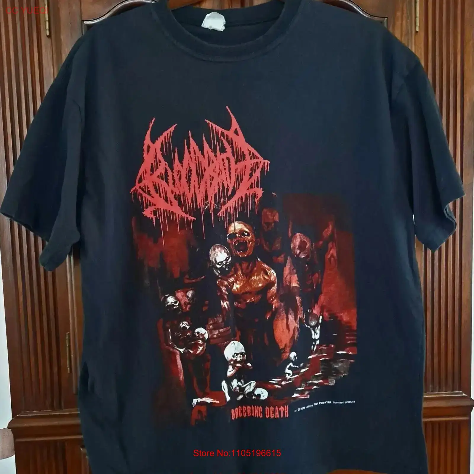 Mens Fashion Black Shirt - BLOODBATH cría muerte camiseta negro XL