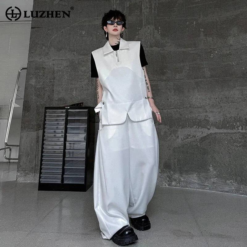 Men'S Fashion Loose Pants - Chaleco LUZHEN 2026, Conjunto de Dos