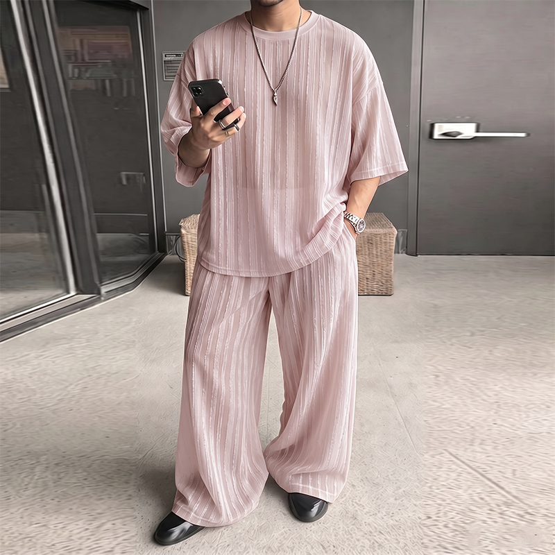 Men'S Fashion Loose Pants - Conjuntos INCERUN para Hombre, Camiseta de