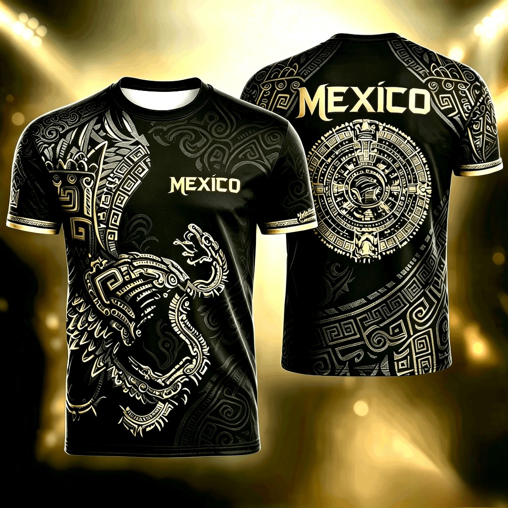 Mens Fashion Mexico - Camiseta de Verano con Estampado de
