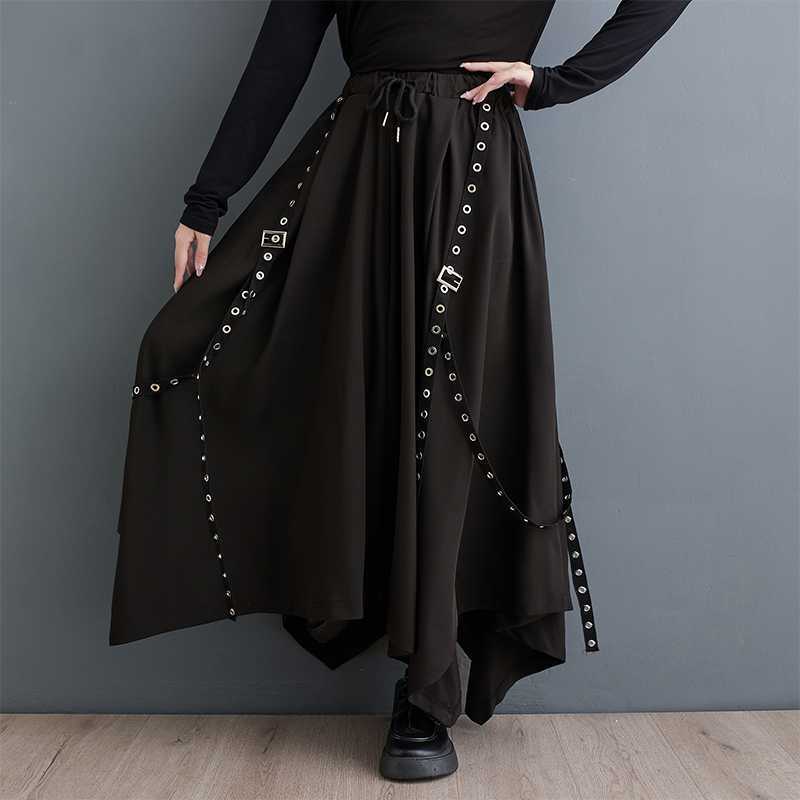 Men'S Fashion Korea - Pantalones de pierna ancha irregulares Y2k