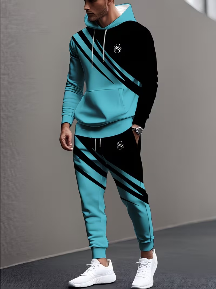 Men'S Fashion Loose Pants - Conjunto Deportivo de 2 Piezas para