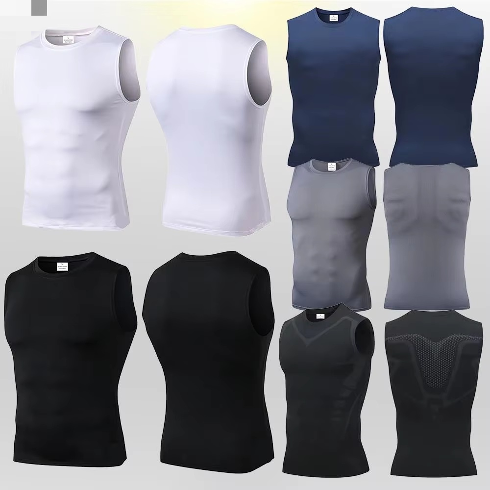 Muscle Tee Workout - Camiseta Deportiva de Compresión para Hombre,