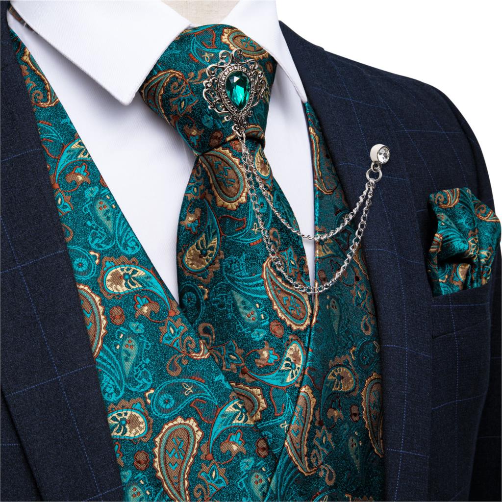 Formal Waistcoat Vest - Nuevo Conjunto de Chaleco Formal Verde
