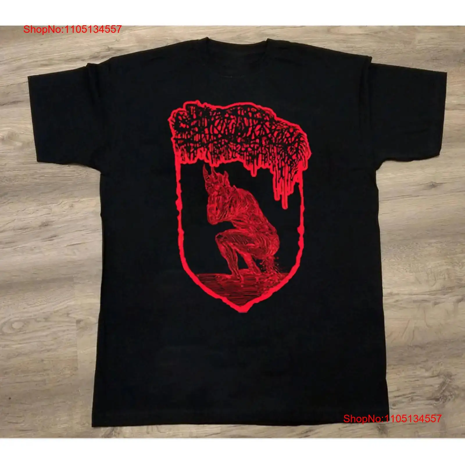 Mens Fashion Black Shirt - Camiseta Sanguisugabogg de algodón negro, todas