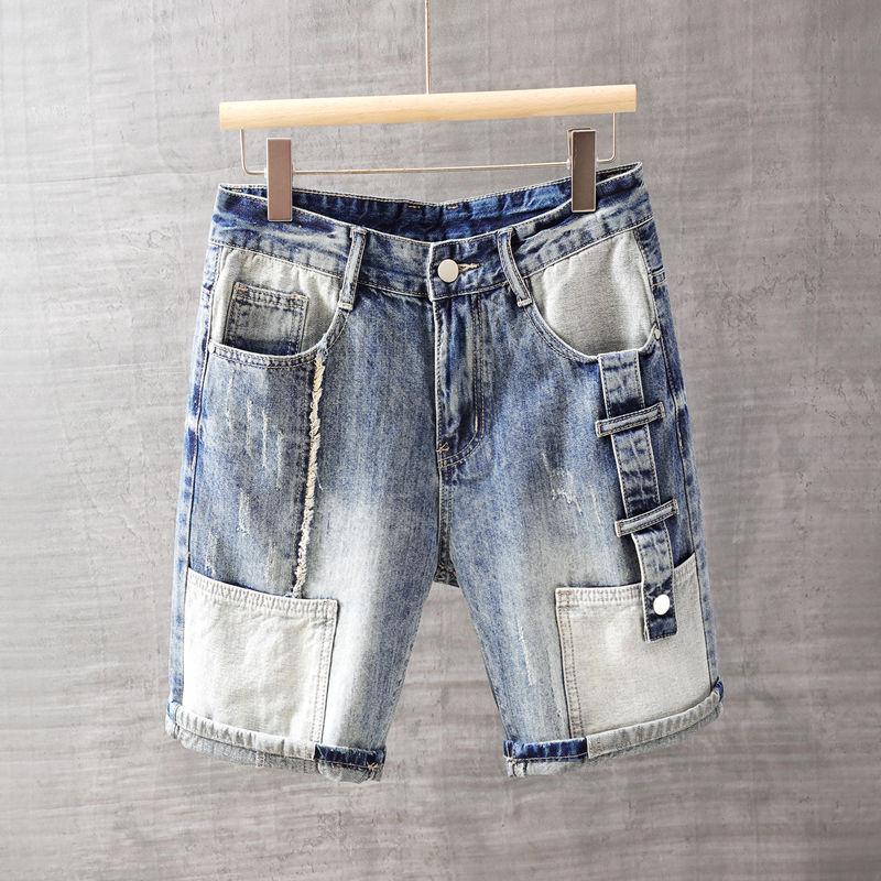 Men'S Fashion Loose Pants - Pantalones vaqueros cortos para hombre con