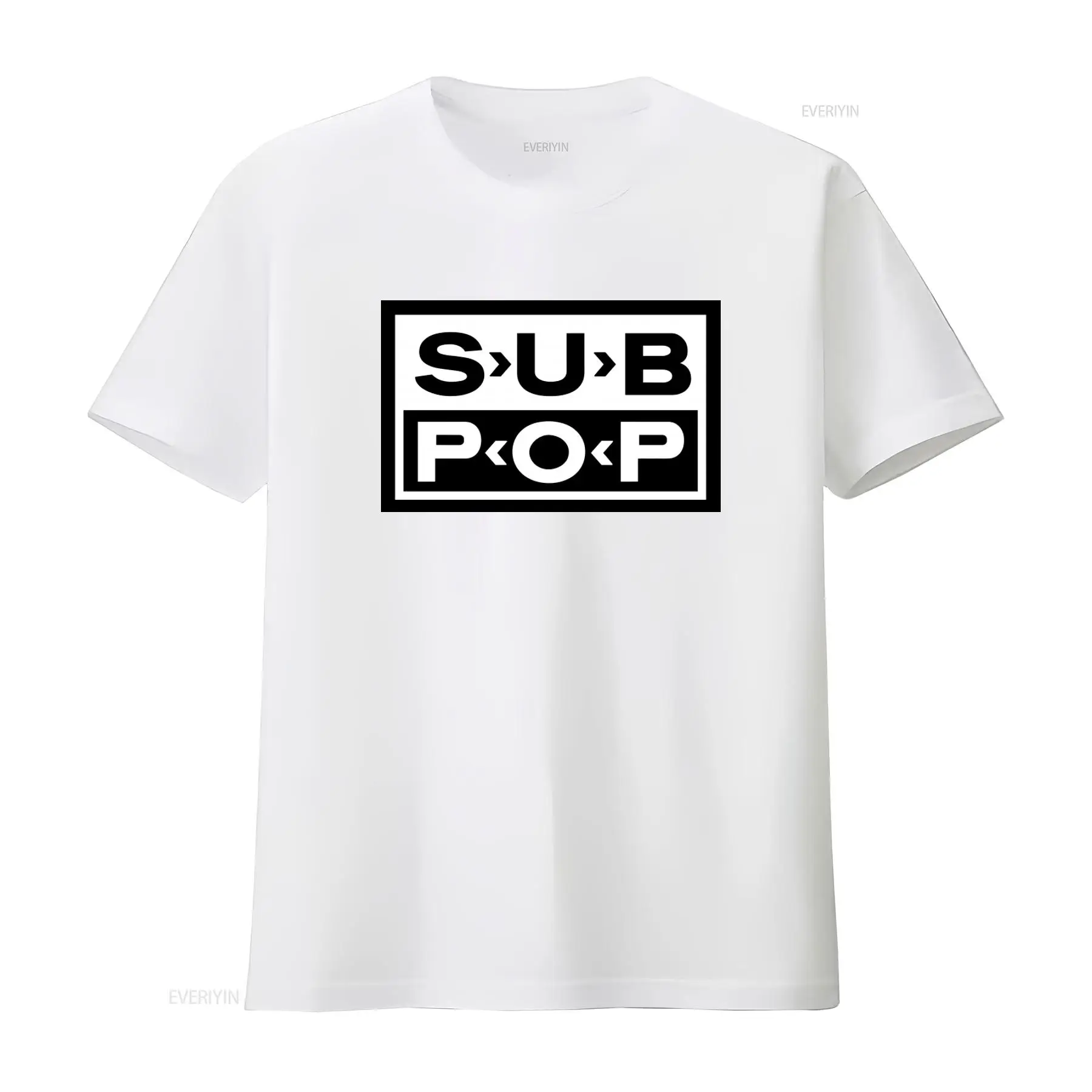 Camiseta con Logotipo Sub Pop, - Mens Fashion Black Shirt reseña y precio