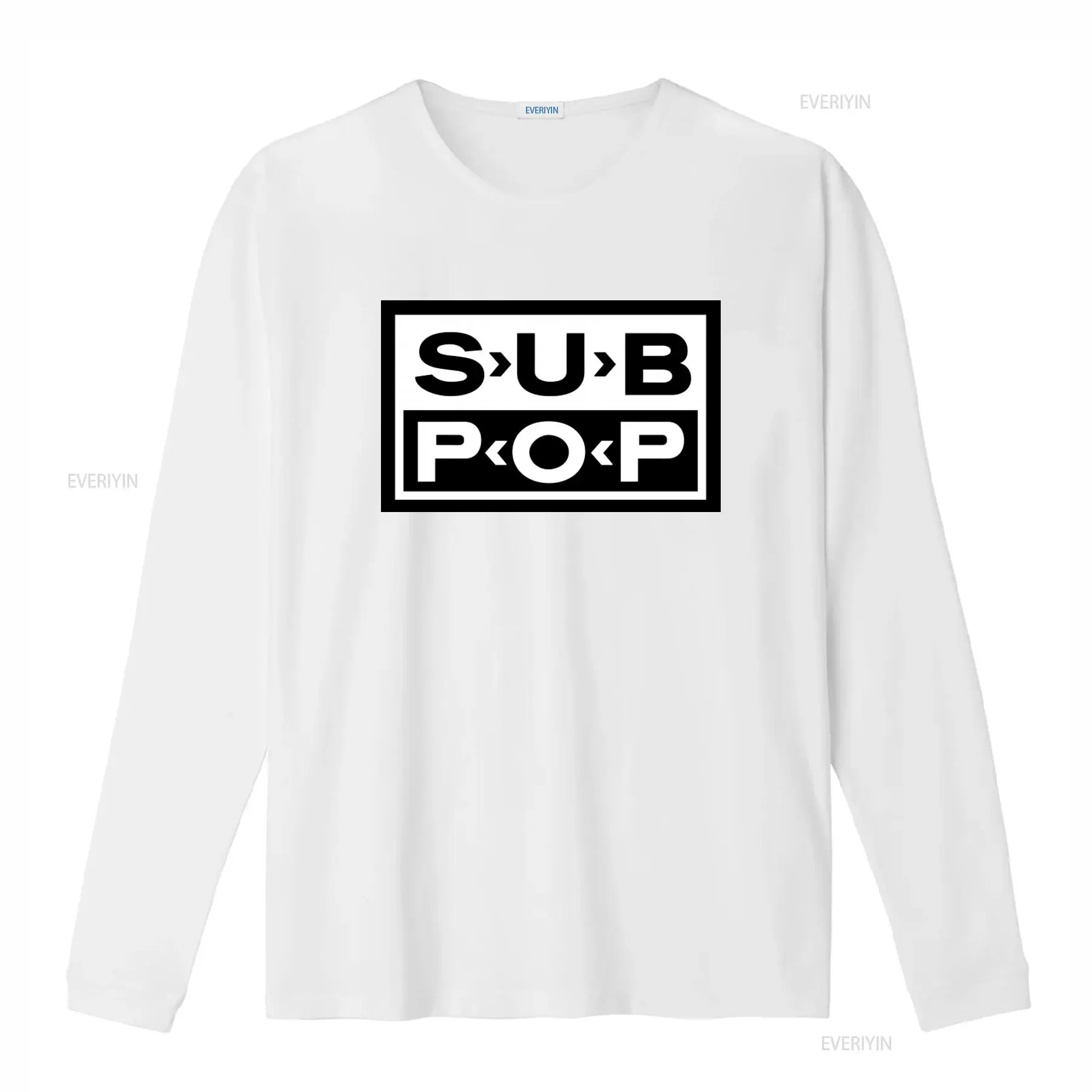 Camiseta con Logotipo Sub Pop, - Mens Fashion Black Shirt reseña y precio