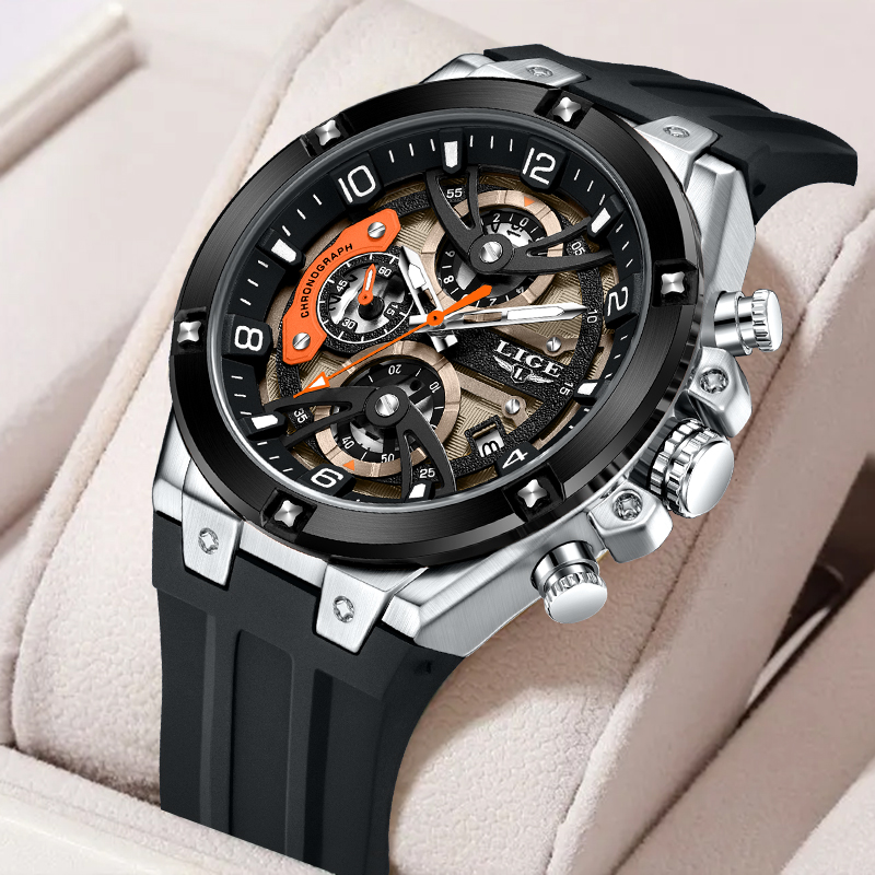 Reloj LIGE de cuarzo Simple a  - Men'S Fashion Box reseña y precio