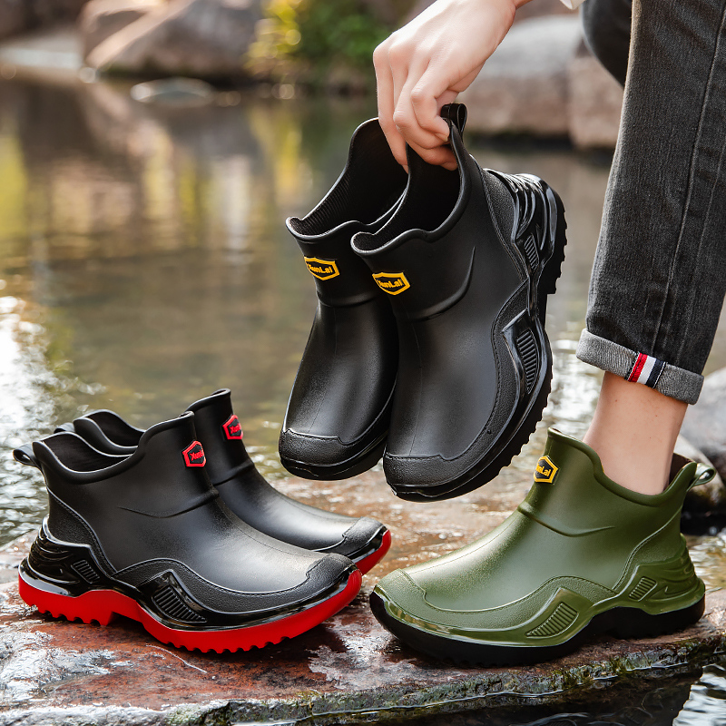 Botas de lluvia cortas de moda - Men'S Fashion Line reseña y precio