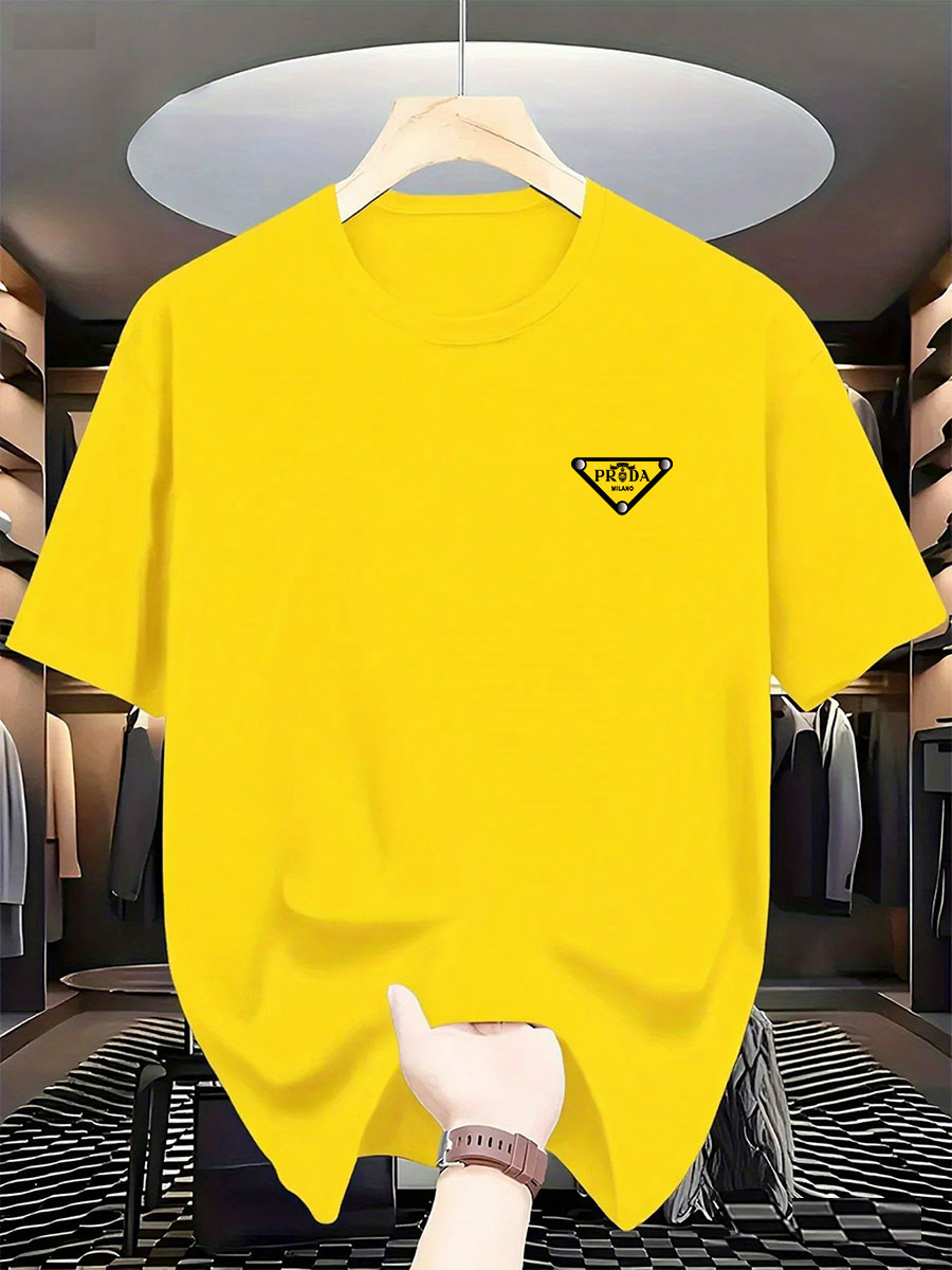 Camiseta de algodón puro con c - Men'S Fashion Korea reseña y precio