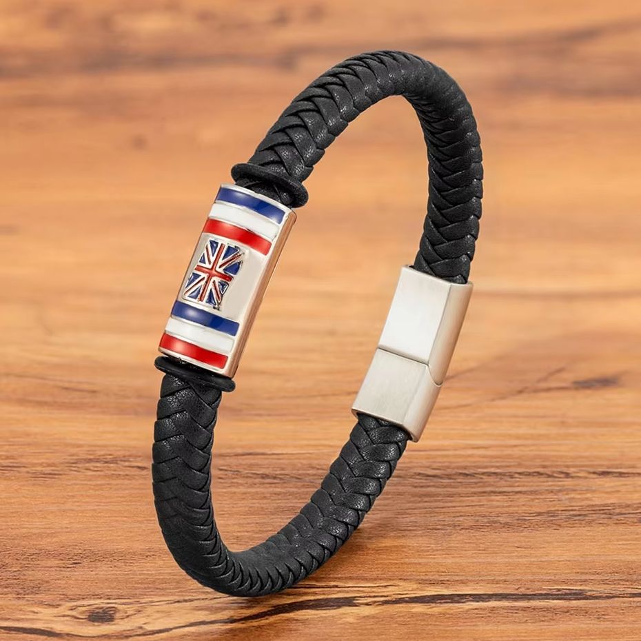 Pulsera de cuero trenzado con  - Men'S Fashion Uk reseña y precio