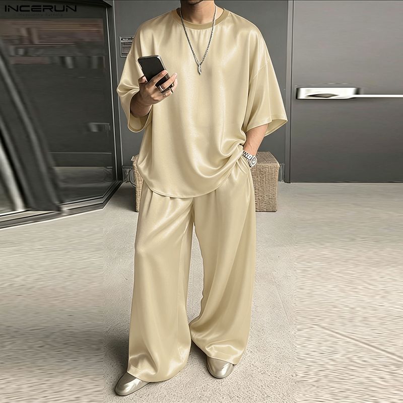 Conjuntos INCERUN para Hombre, - Men'S Fashion Loose Pants reseña y precio