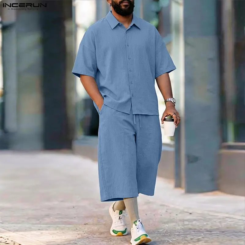 Conjuntos INCERUN para Hombre, - Men'S Fashion Loose Pants reseña y precio