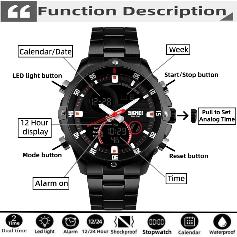 SKMEI-Relojes de pulsera depor - Men'S Fashion Zone reseña y precio