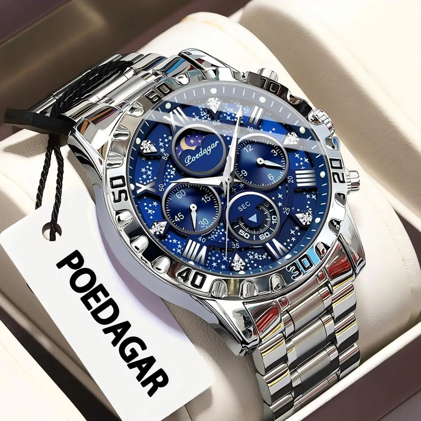 Reloj POEDAGAR de lujo a la mo - Men'S Fashion Zone reseña y precio