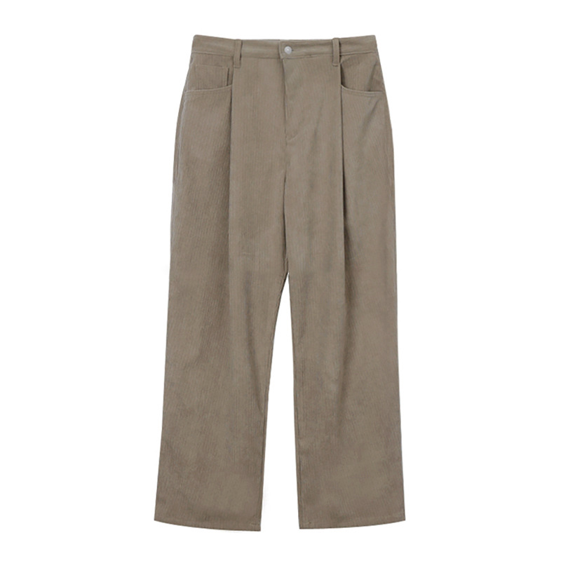 Pantalones de pana rectos de p - Men'S Fashion Khaki Pants reseña y precio