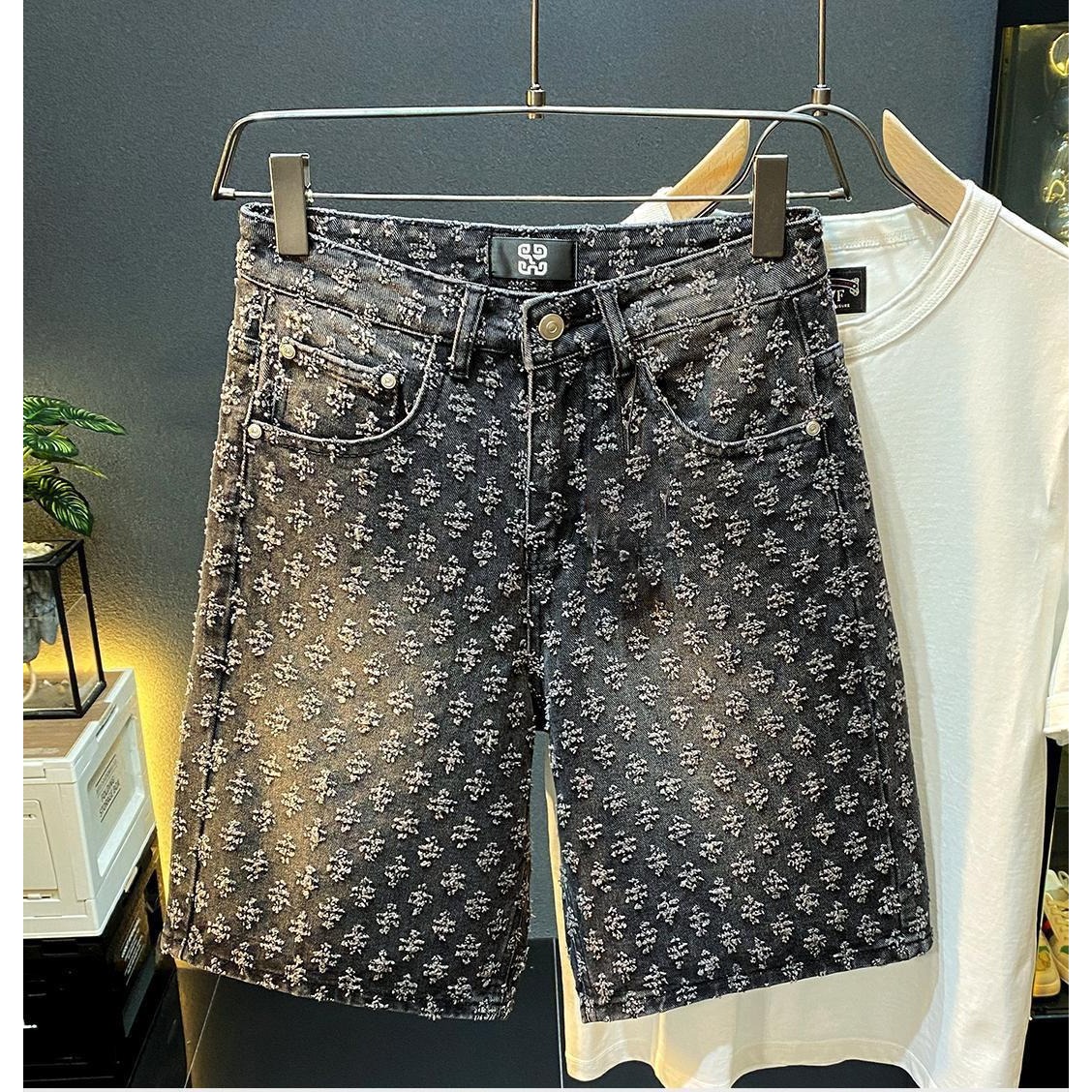 Pantalones Cortos de Mezclilla - Men'S Fashion Loose Pants reseña y precio