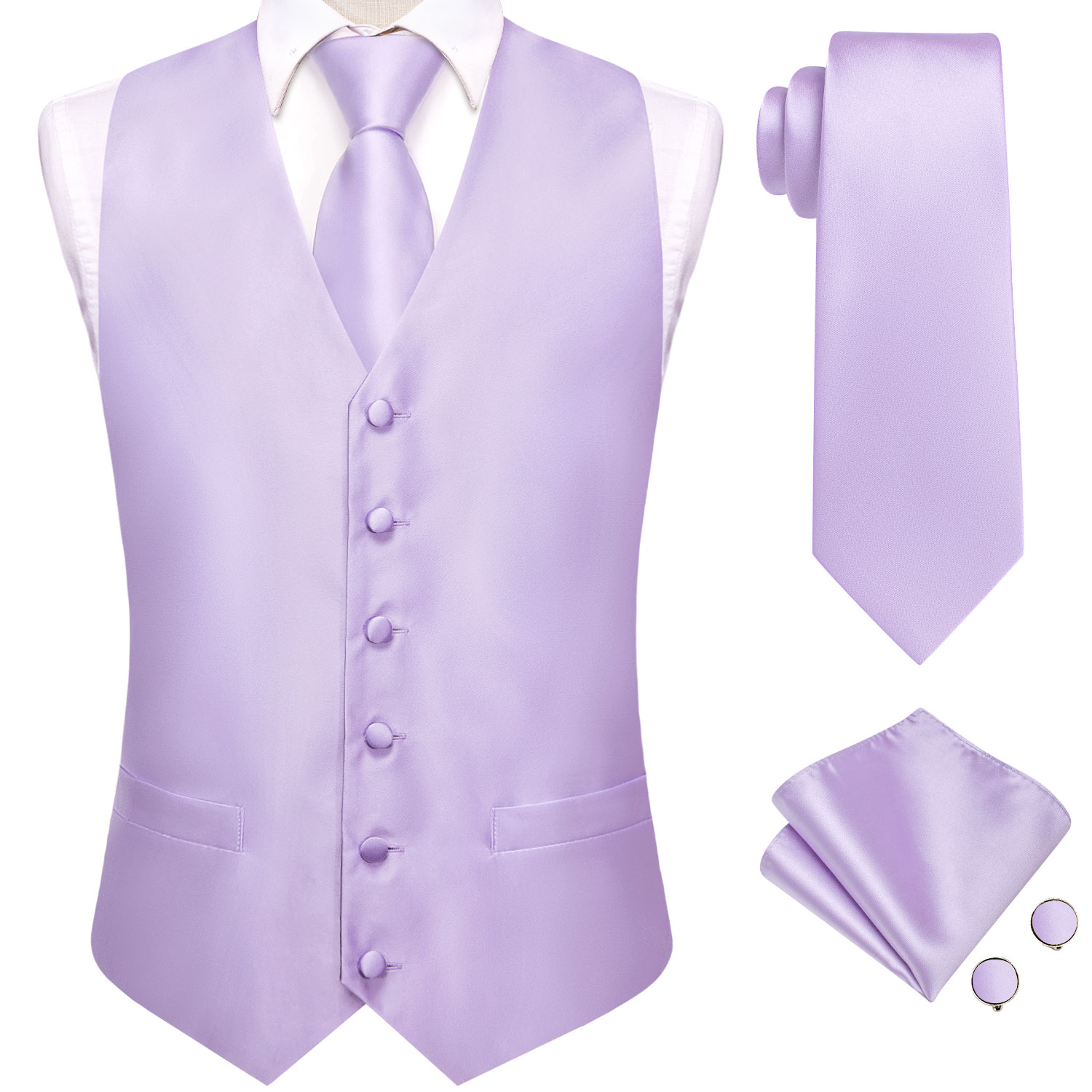 Hi-Tie Chaleco de Traje para H - Formal Waistcoat Vest reseña y precio