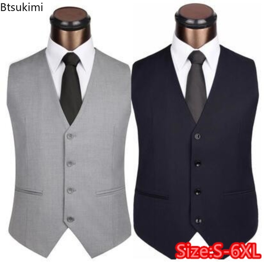 S-6XL de talla grande para hom - Formal Waistcoat Vest reseña y precio