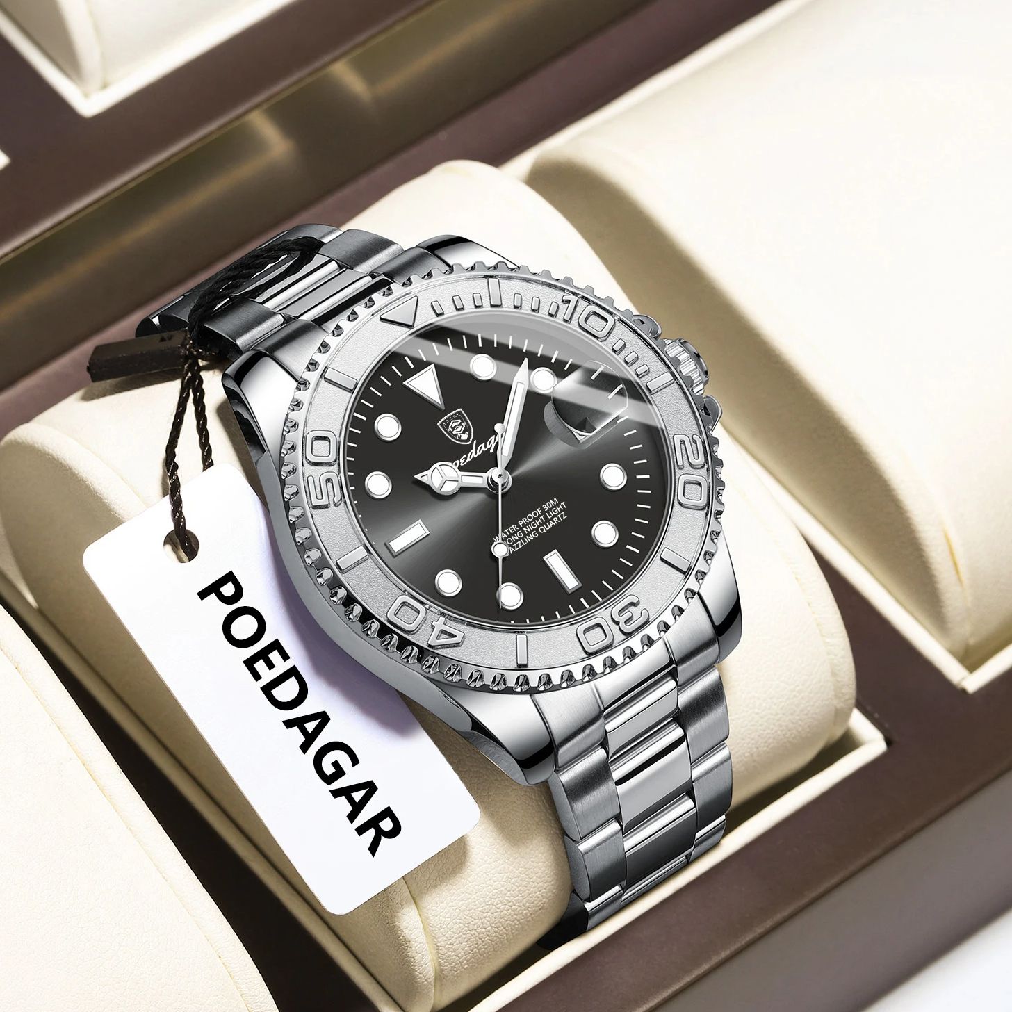 POEDAGAR, reloj deportivo a la - Men'S Fashion Box reseña y precio