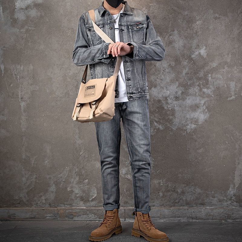 Conjunto de Chaqueta de Mezcli - Men'S Fashion Loose Pants reseña y precio