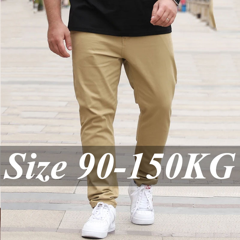 Pantalones de talla grande 36- - Men'S Fashion Khaki Pants reseña y precio