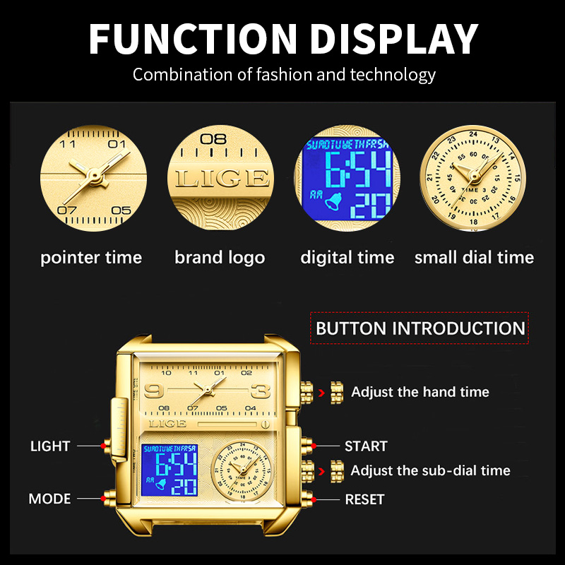 LIGE 2026 Nuevo Reloj de Cuarz - Men'S Fashion Zone reseña y precio