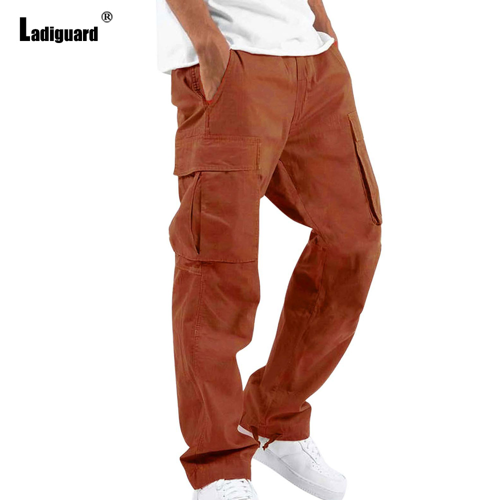 Pantalones Cargo con múltiples - Men'S Fashion Khaki Pants reseña y precio