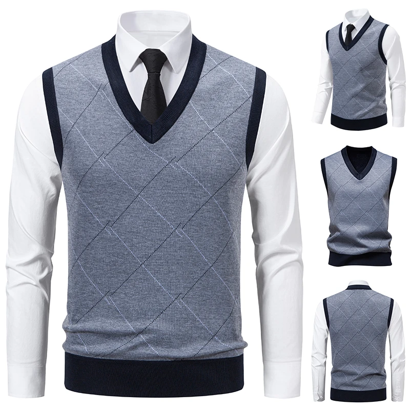 Suéter cálido de punto para ho - Men'S Fashion V Neck Sweater reseña y precio