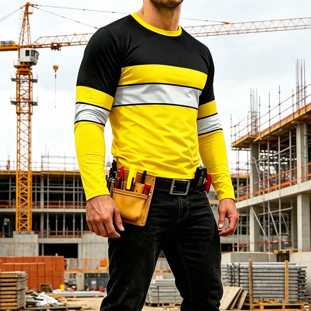 Camiseta de Trabajo a Rayas de - Mens Fashion Casual reseña y precio