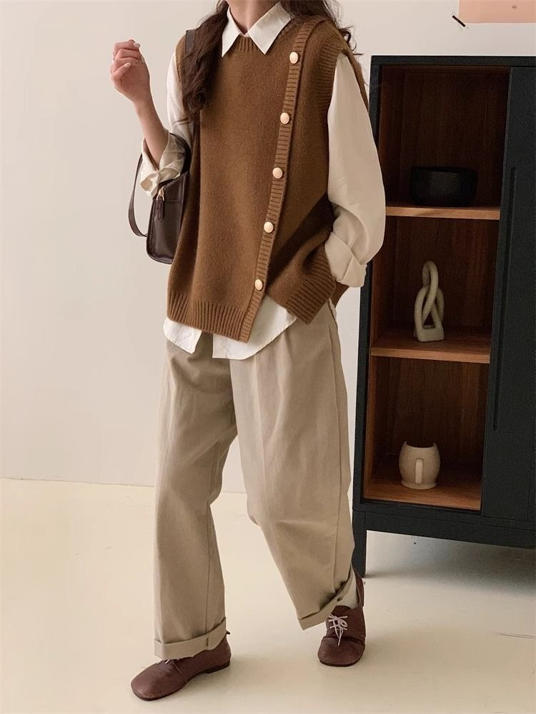 Chalecos de punto con cuello r - Formal Waistcoat Vest reseña y precio